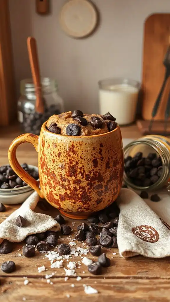 mug cooked chocolate chip cookie mug cooked chocolate chip cookie