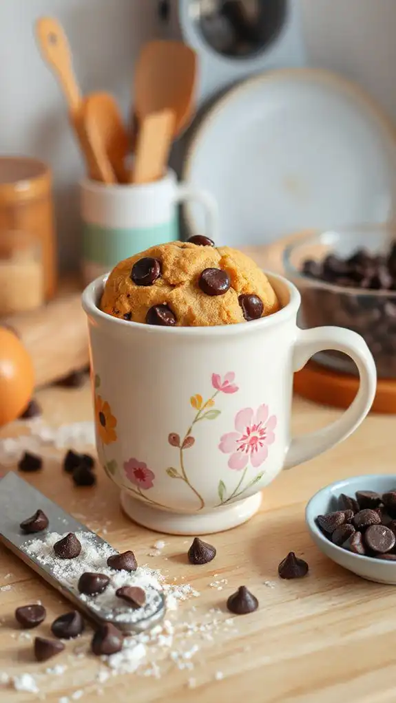 mug cookie with chocolate mug cookie with chocolate