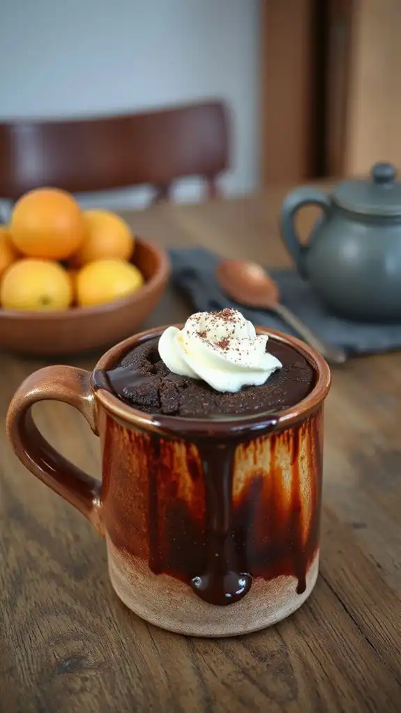 mug dessert with molten center
