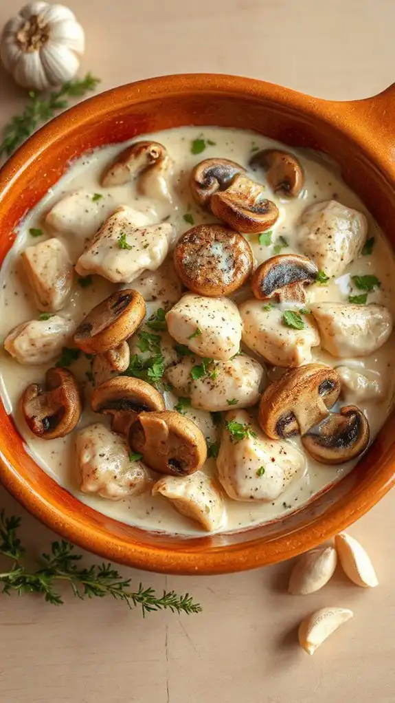 mushroom and chicken casserole