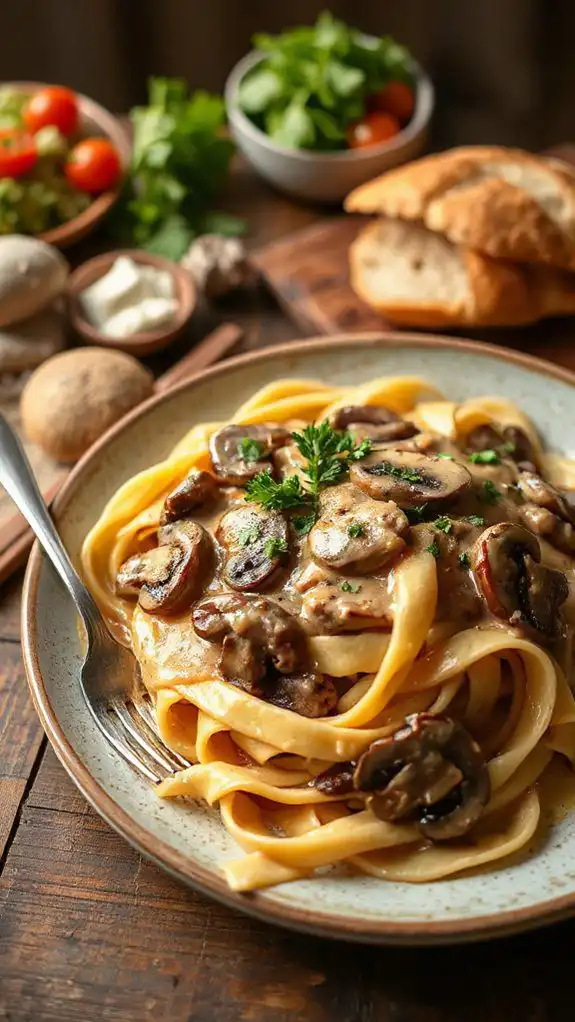mushroom based vegetarian dish