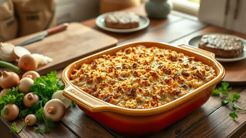 mushroom hamburger casserole recipe