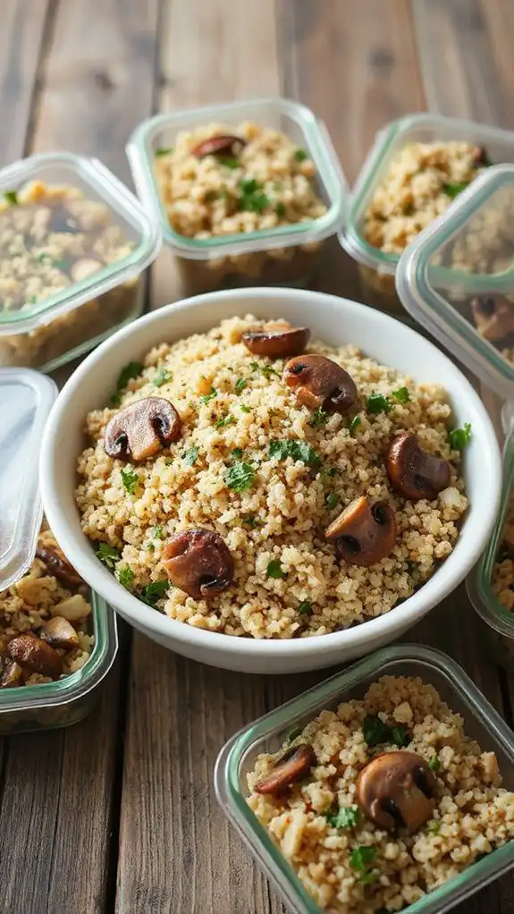 mushroom herb quinoa recipe