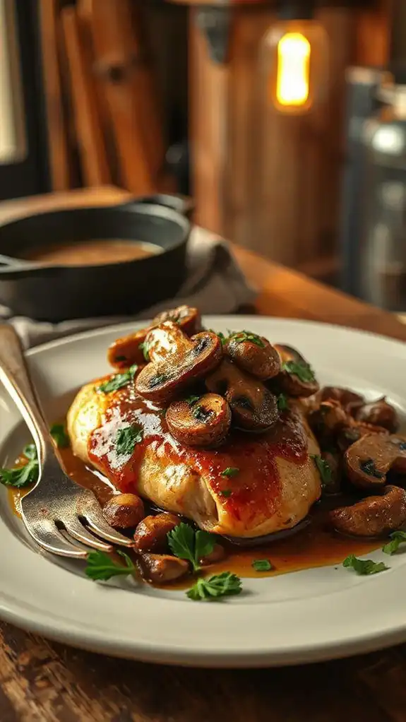 mushroom infused chicken dish mushroom infused chicken dish
