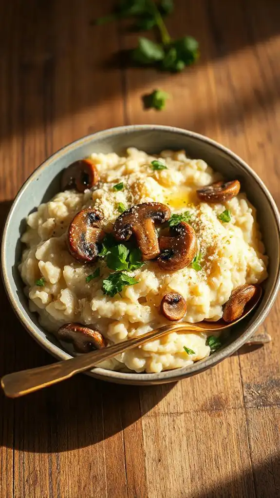 mushroom infused creamy risotto mushroom infused creamy risotto