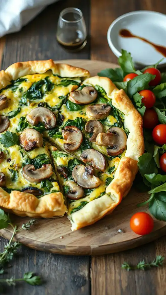 mushroom spinach quiche recipe