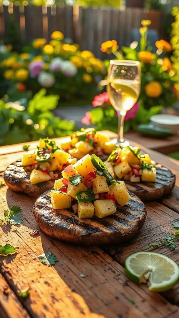 mushroom steaks with salsa mushroom steaks with salsa
