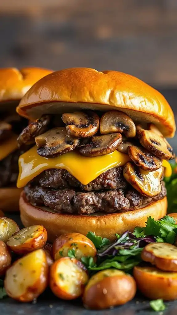 mushroom swiss burger recipe