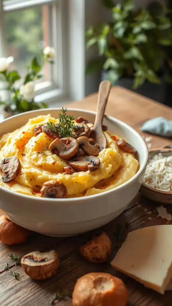 mushroom thyme flavored mash