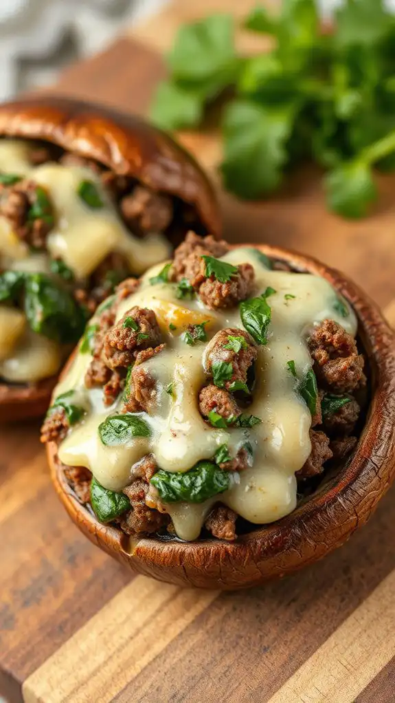 mushrooms filled with beef mushrooms filled with beef