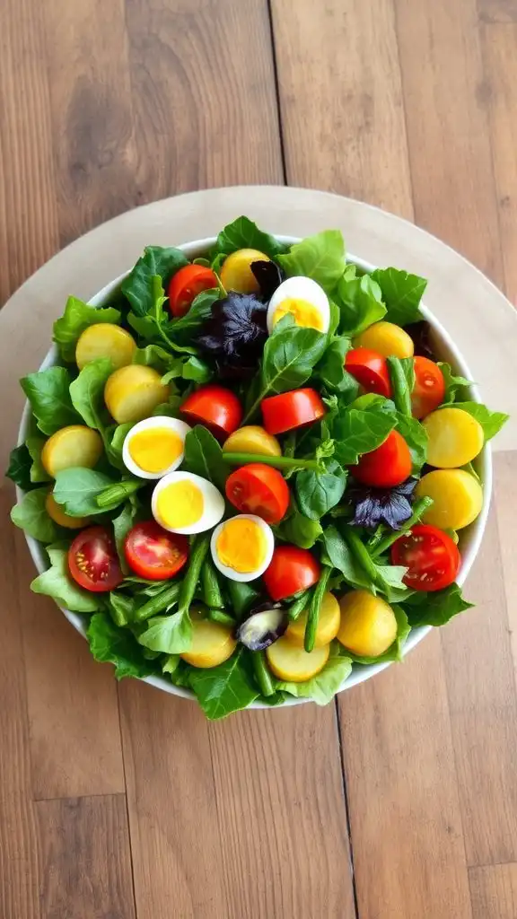 nicoise salad with dressing