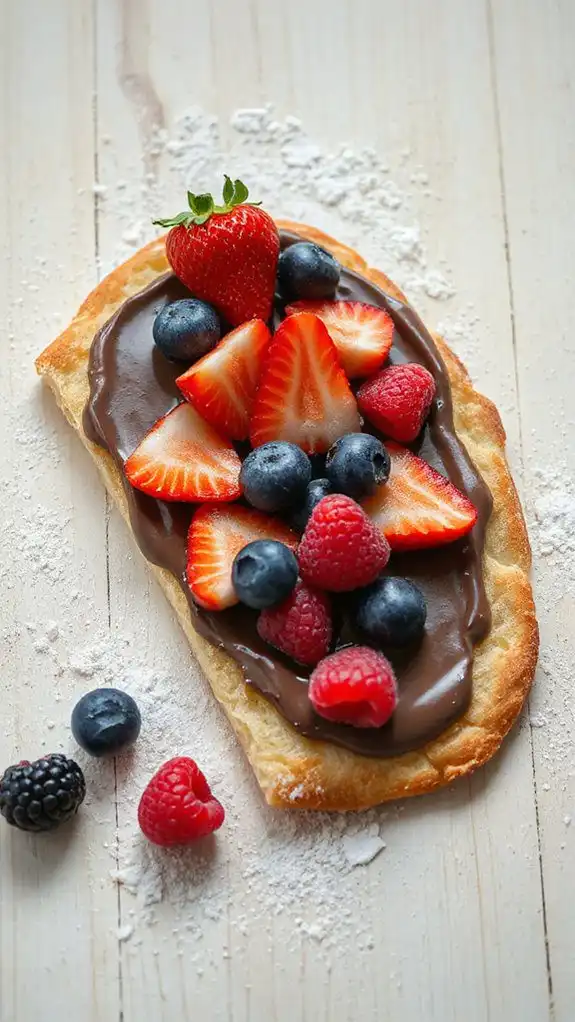 nutella berry dessert flatbread nutella berry dessert flatbread