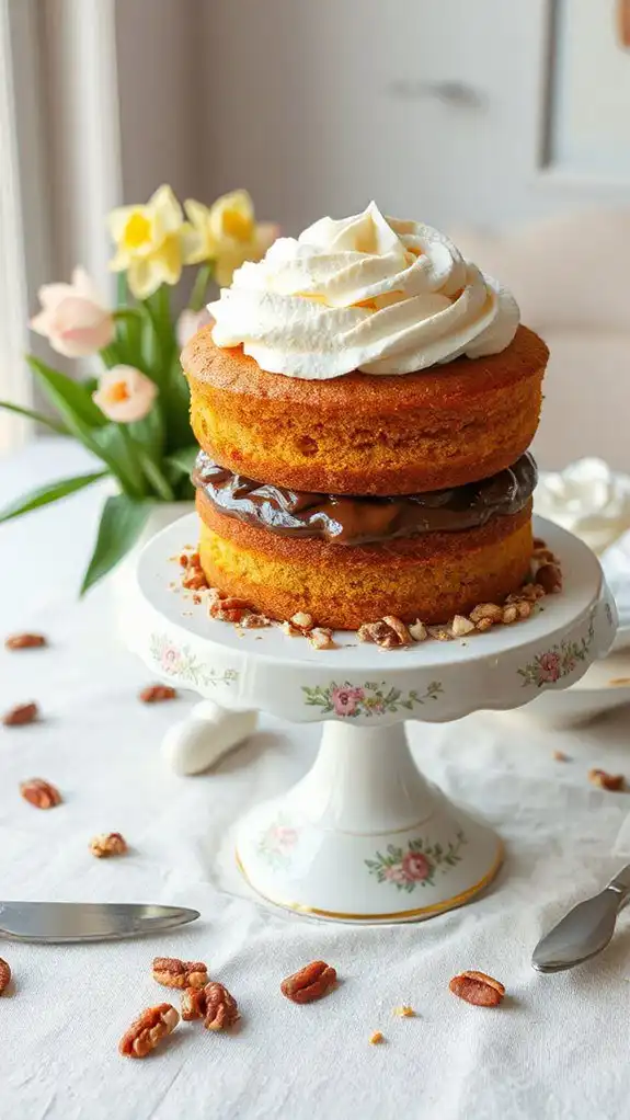 nutella filled carrot cake
