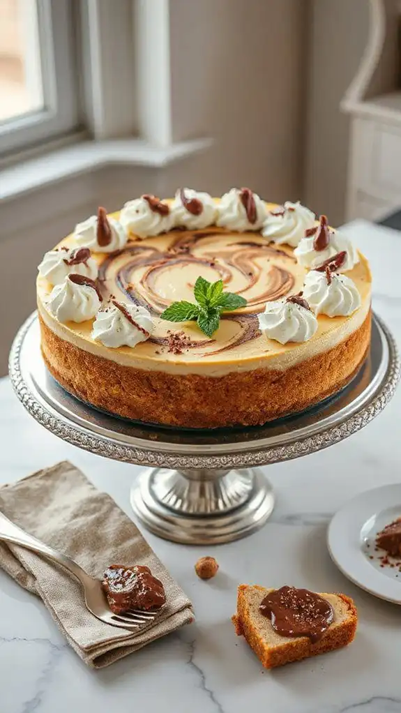 nutella flavored cheesecake dessert nutella flavored cheesecake dessert