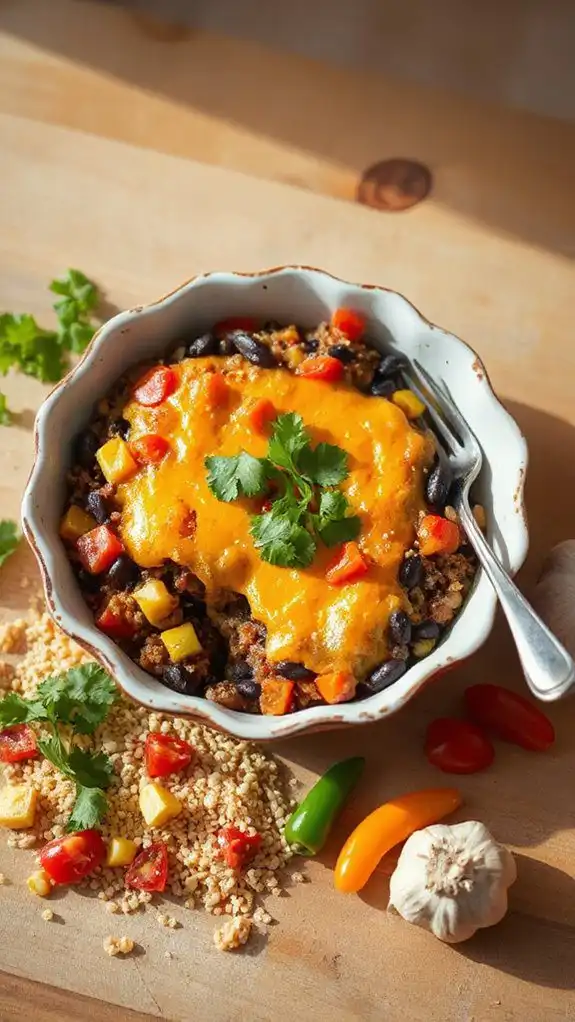 nutritious bean and grain casserole