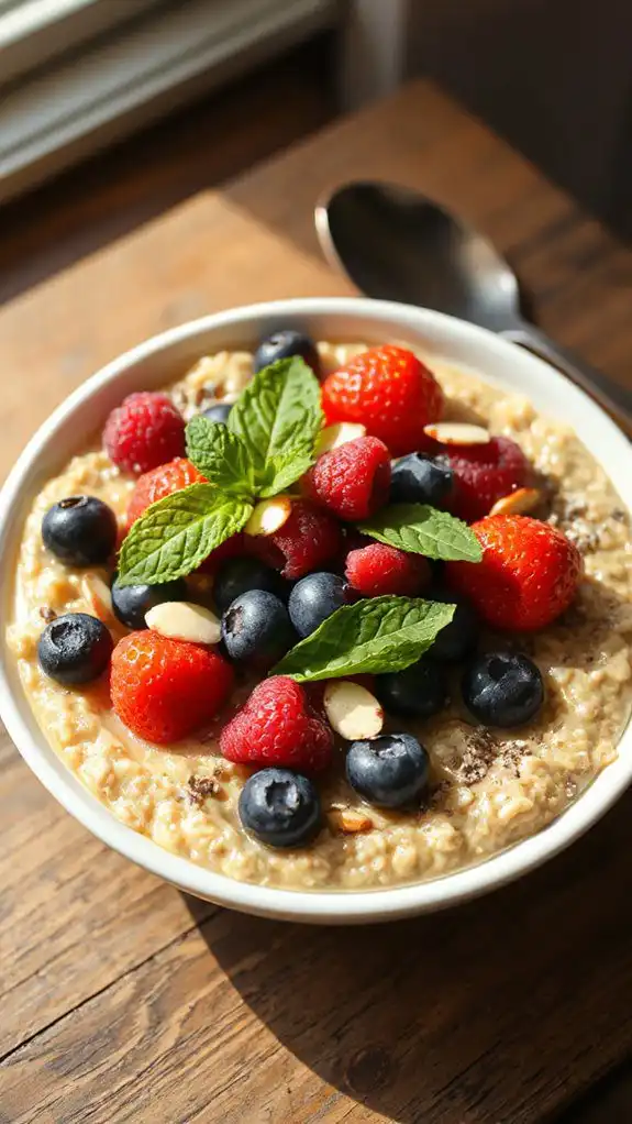 nutritious berry almond breakfast