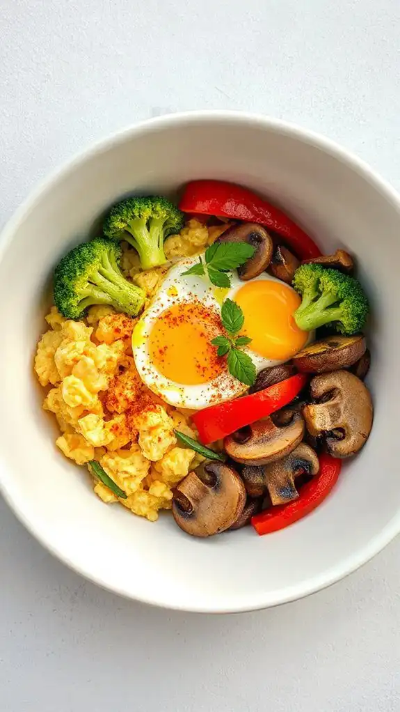 nutritious egg veggie bowl