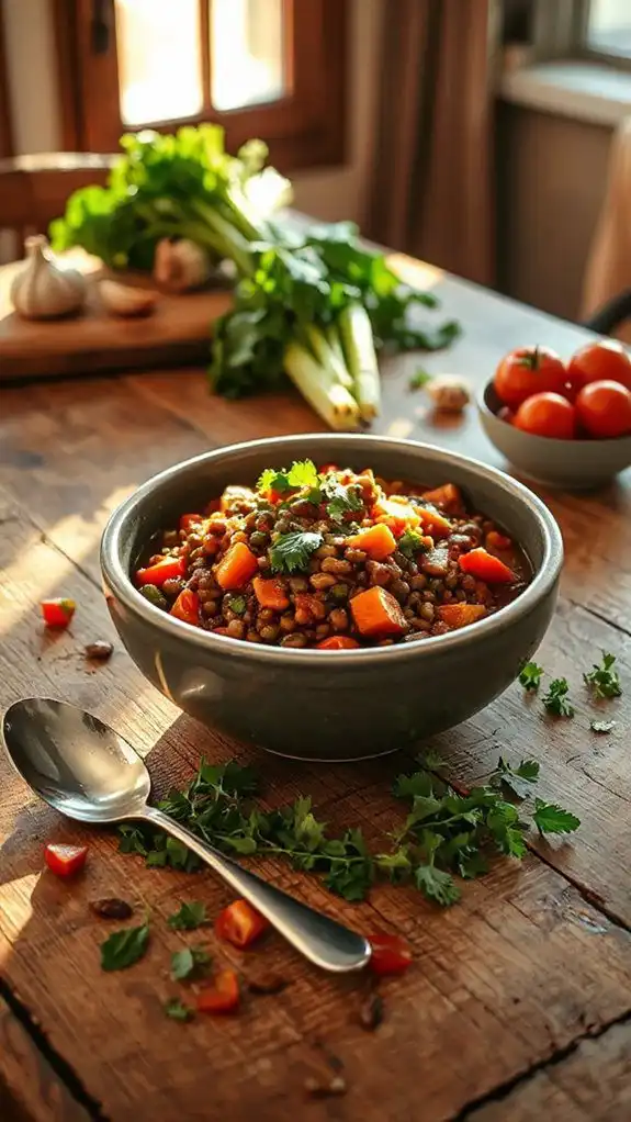 nutritious lentil vegetable stew