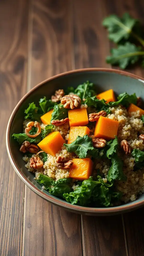 nutritious quinoa and kale