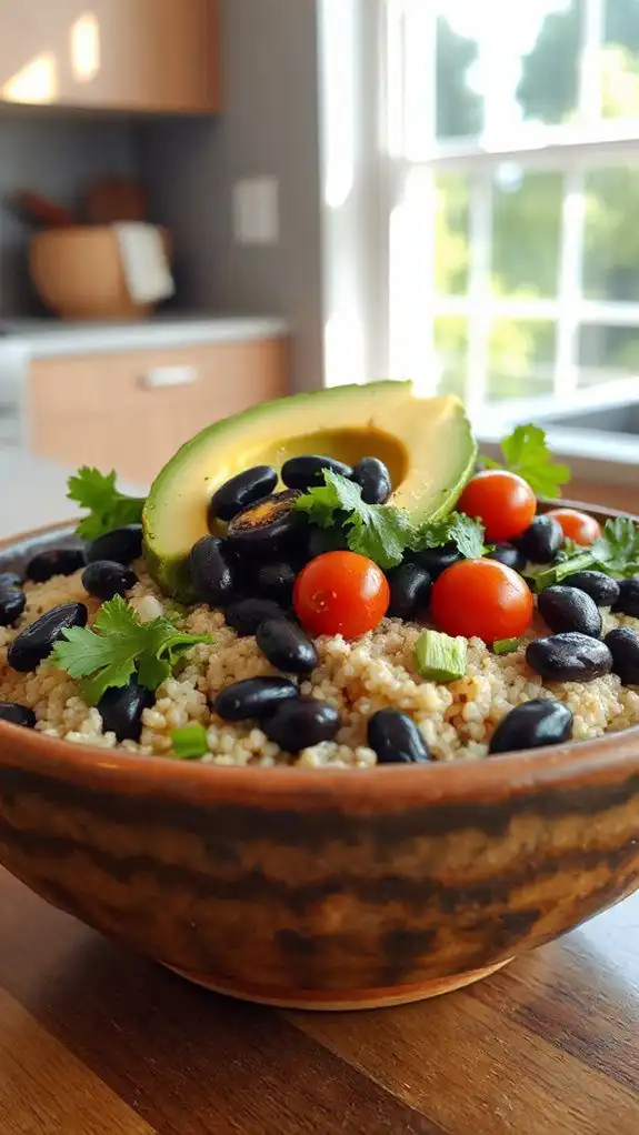 nutritious quinoa black bean bowl nutritious quinoa black bean bowl