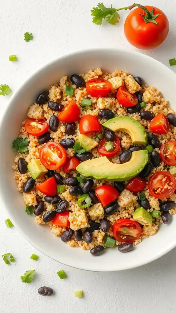 nutritious quinoa black bean salad