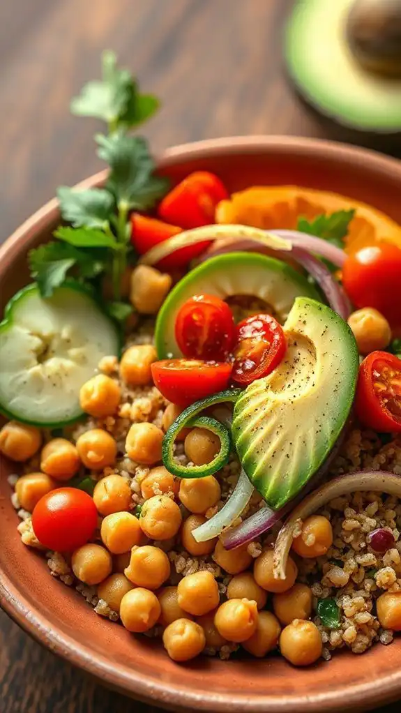 nutritious quinoa chickpea dish