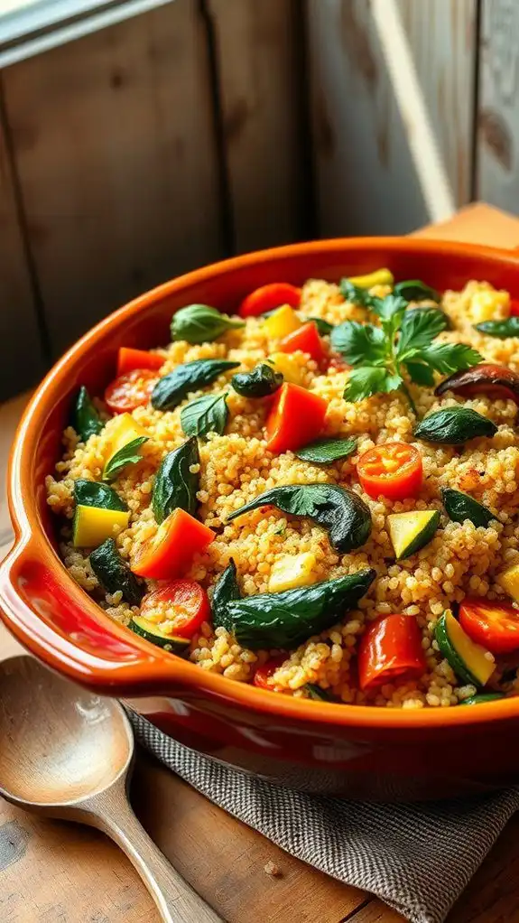 nutritious quinoa vegetable bake