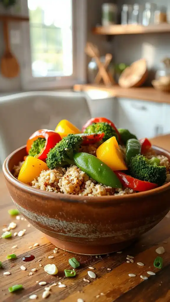 nutritious quinoa vegetable medley