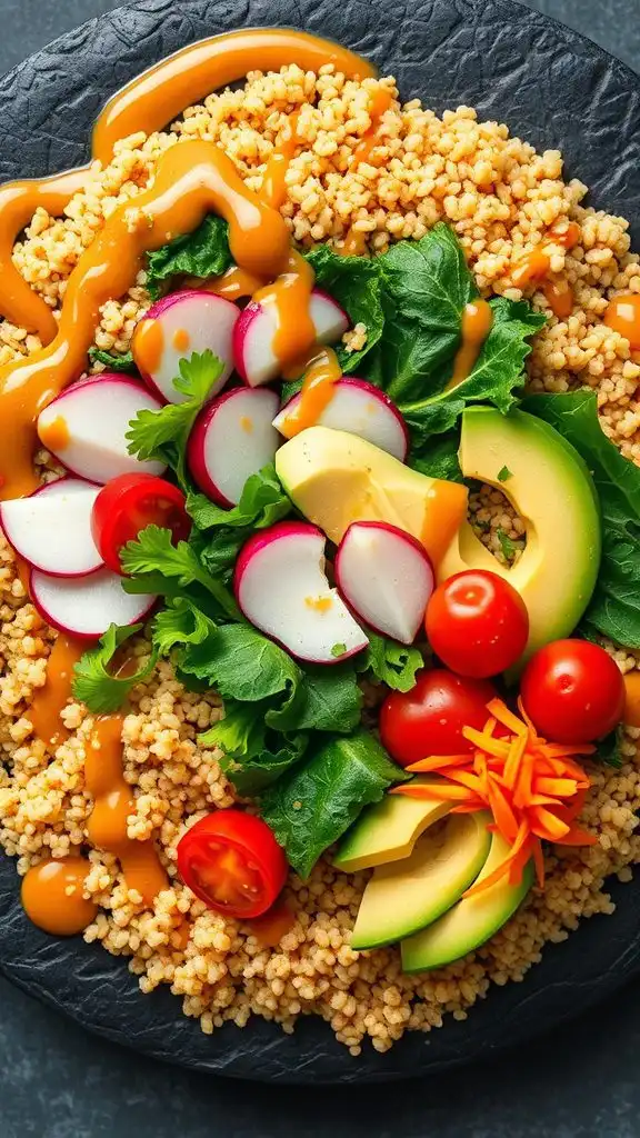 nutritious quinoa with peanuts