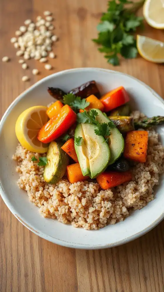 nutritious quinoa with vegetables