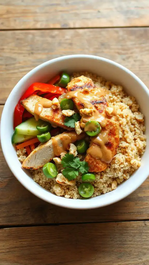 nutritious thai chicken bowl