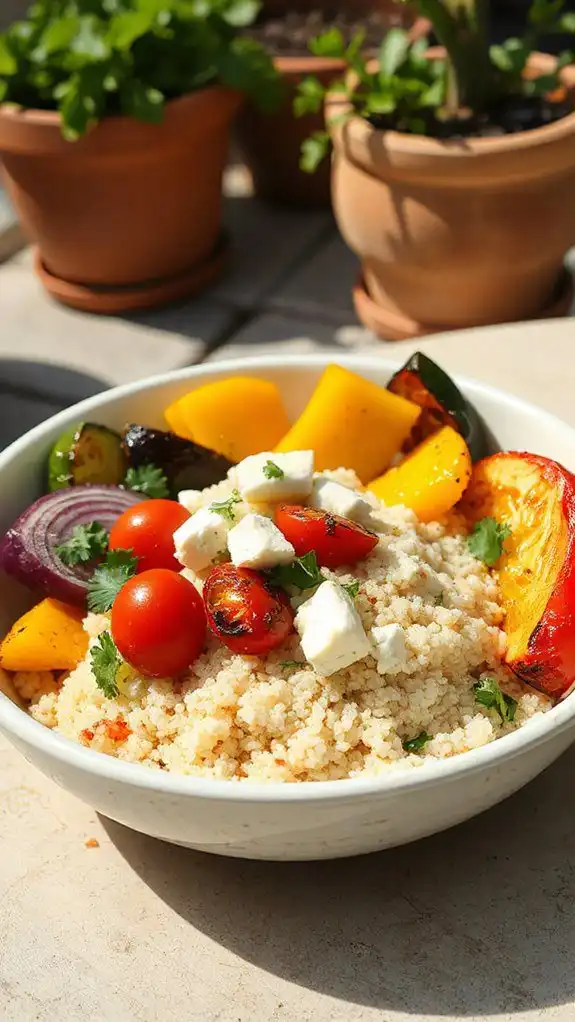 nutritious vegetable couscous bowl