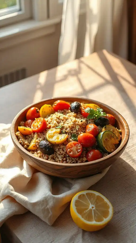 nutritious vegetable quinoa salad