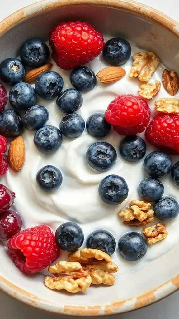 nutritious yogurt berry bowl