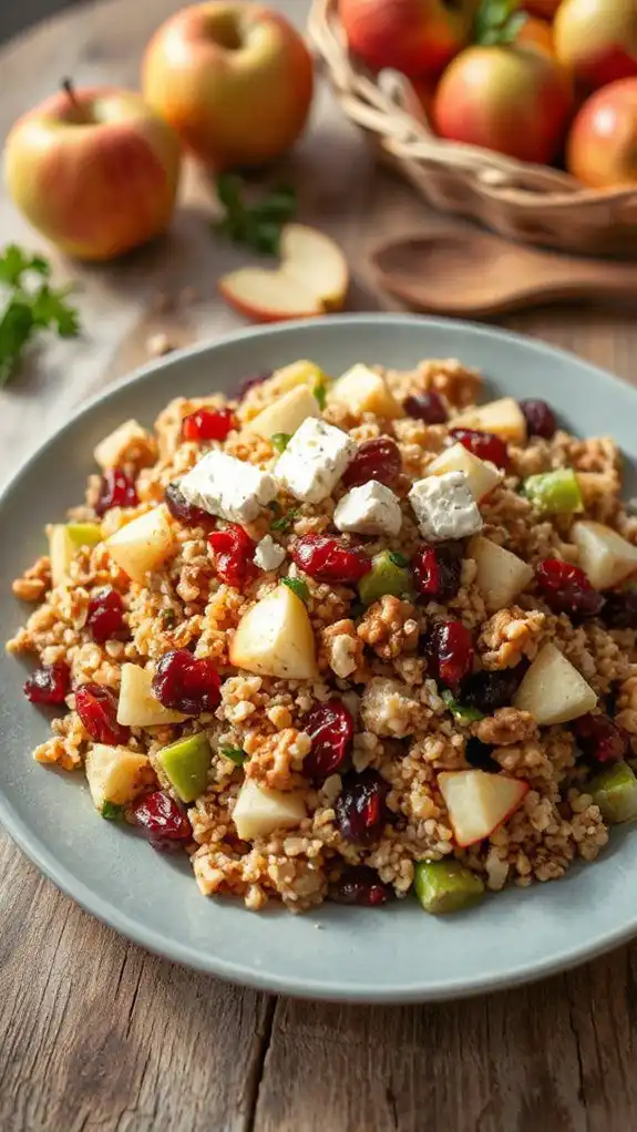 nutty apple grain salad