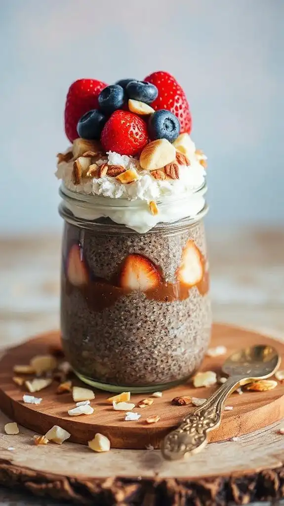 nutty chocolate chia dessert