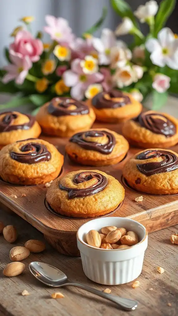 nutty chocolate swirl treats
