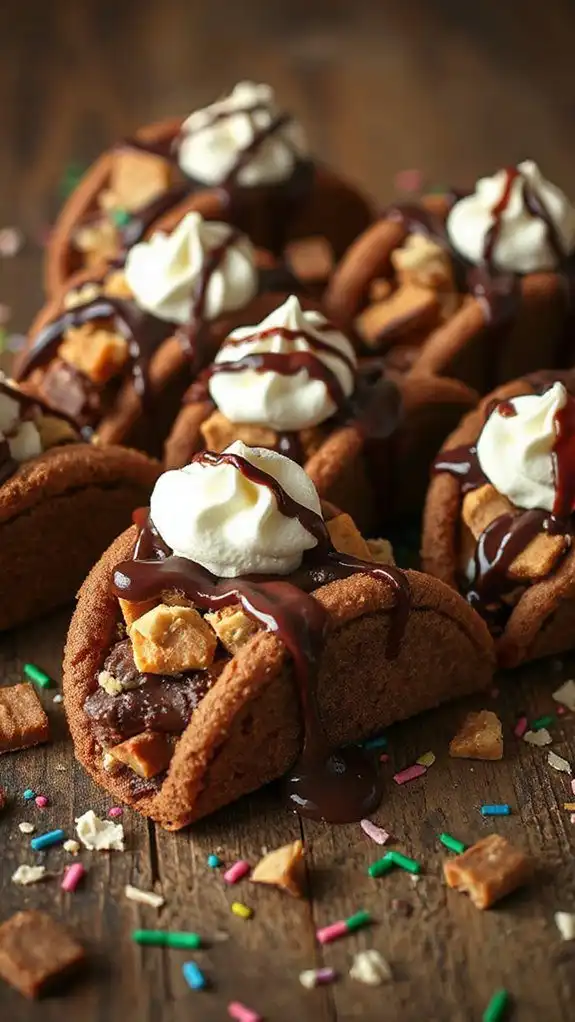 nutty chocolate taco treat