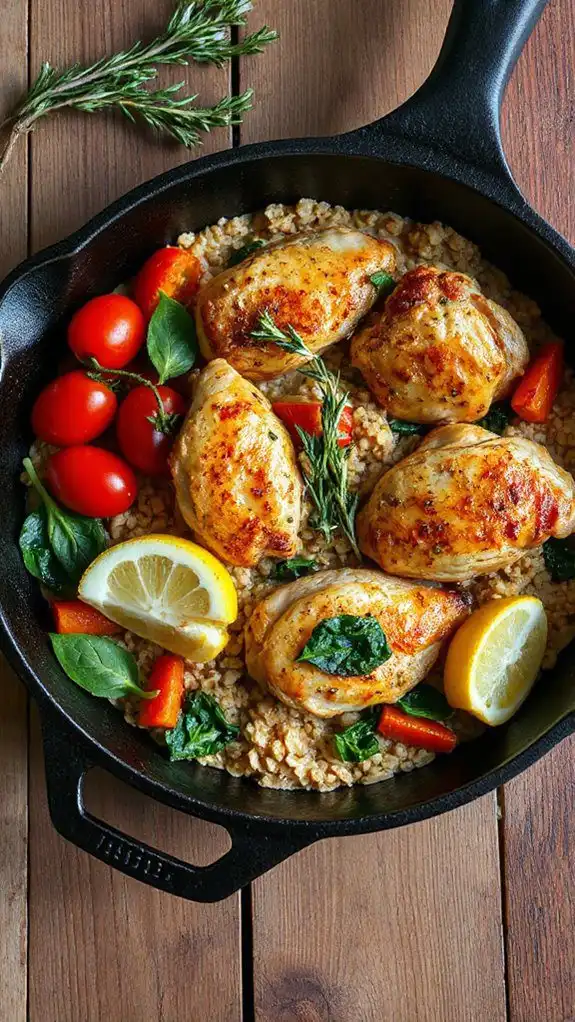 oat and chicken dish