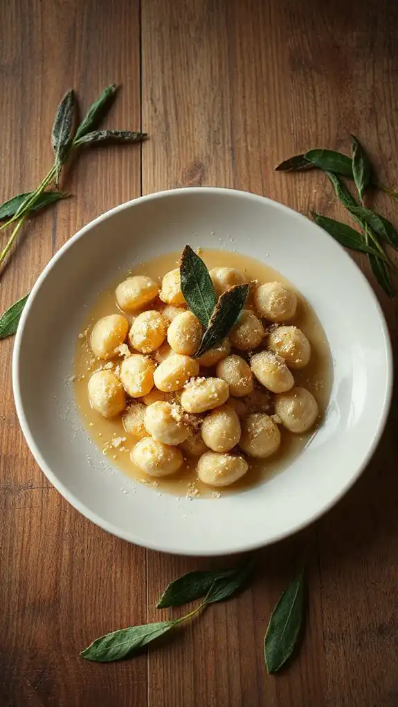 oat gnocchi with sage