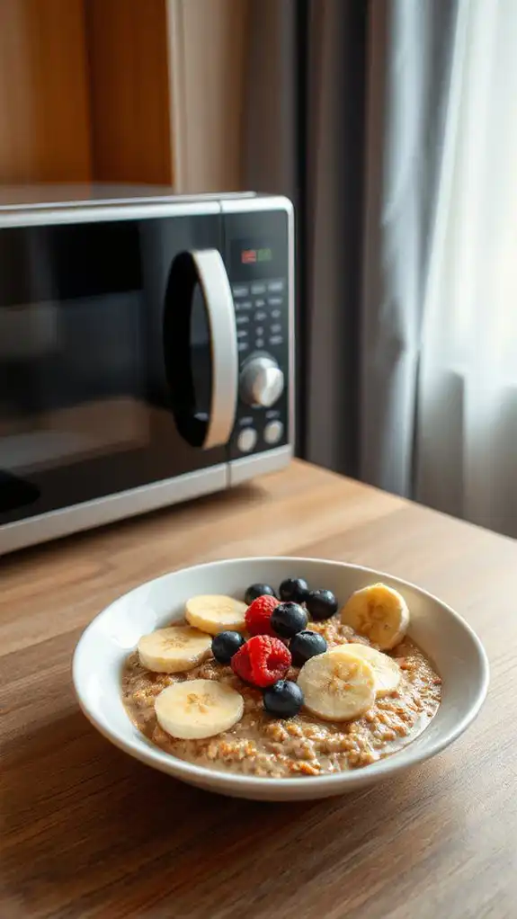 oatmeal topped with fruits