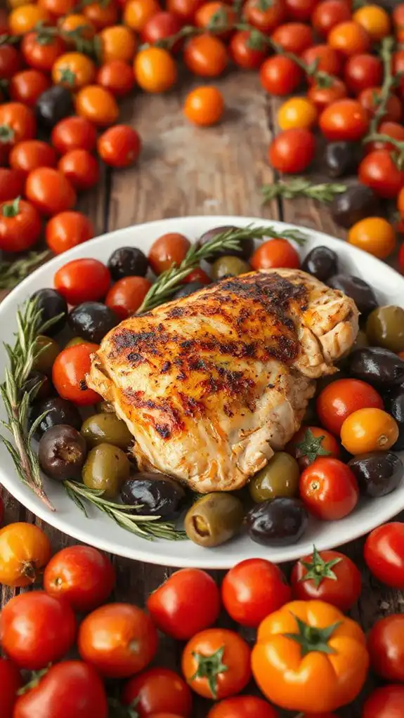 olives tomatoes mediterranean chicken