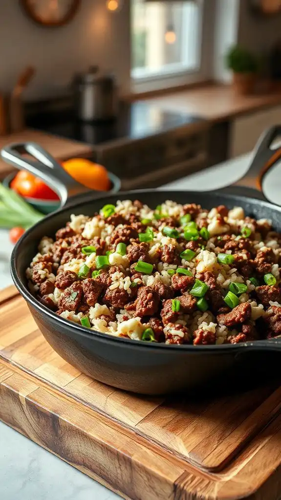 one pan beef cauliflower dish one pan beef cauliflower dish