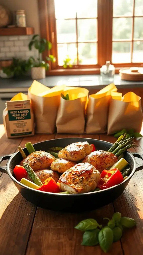one pan chicken and vegetables