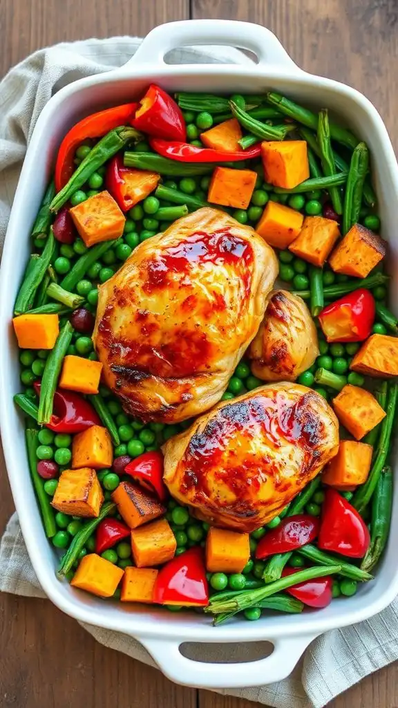 one pan chicken vegetable bake