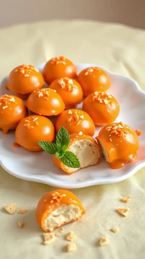 orange flavored chocolate truffles