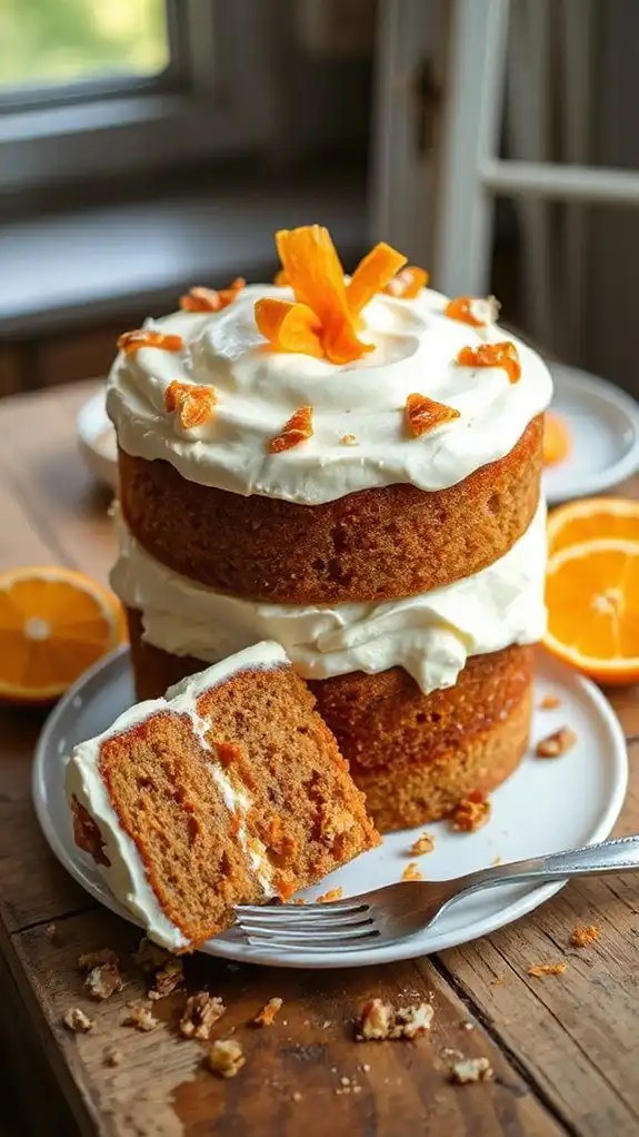 orange zested carrot cake