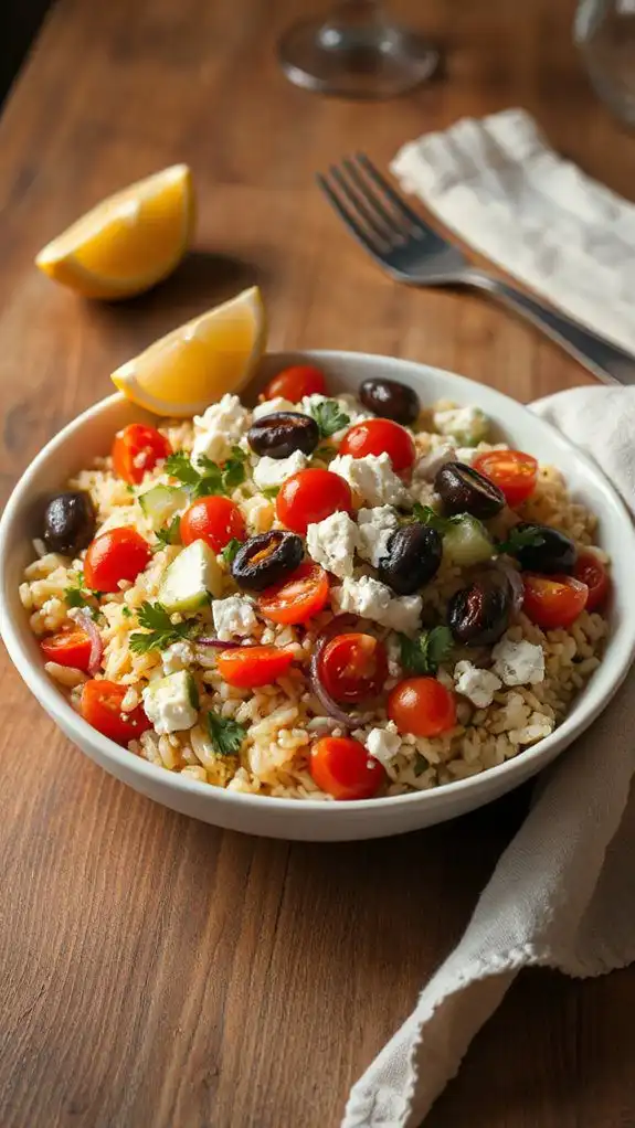 orzo salad with mediterranean flavors