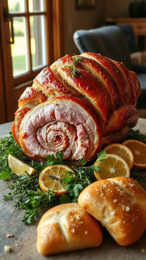 oven roasted flavorful ham dish