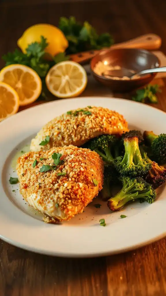 parmesan chicken with broccoli
